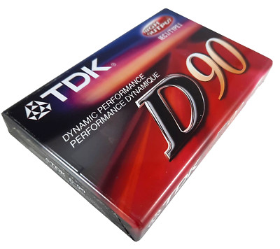 TDK D90 Blank Audio Cassette Tapes 90 Minutes High Output -Factory Sealed 60dB