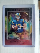 2023 Panini Origins Stetson Bennett IV Holo Red /299 Rookie Card #136 RC. rookie card picture