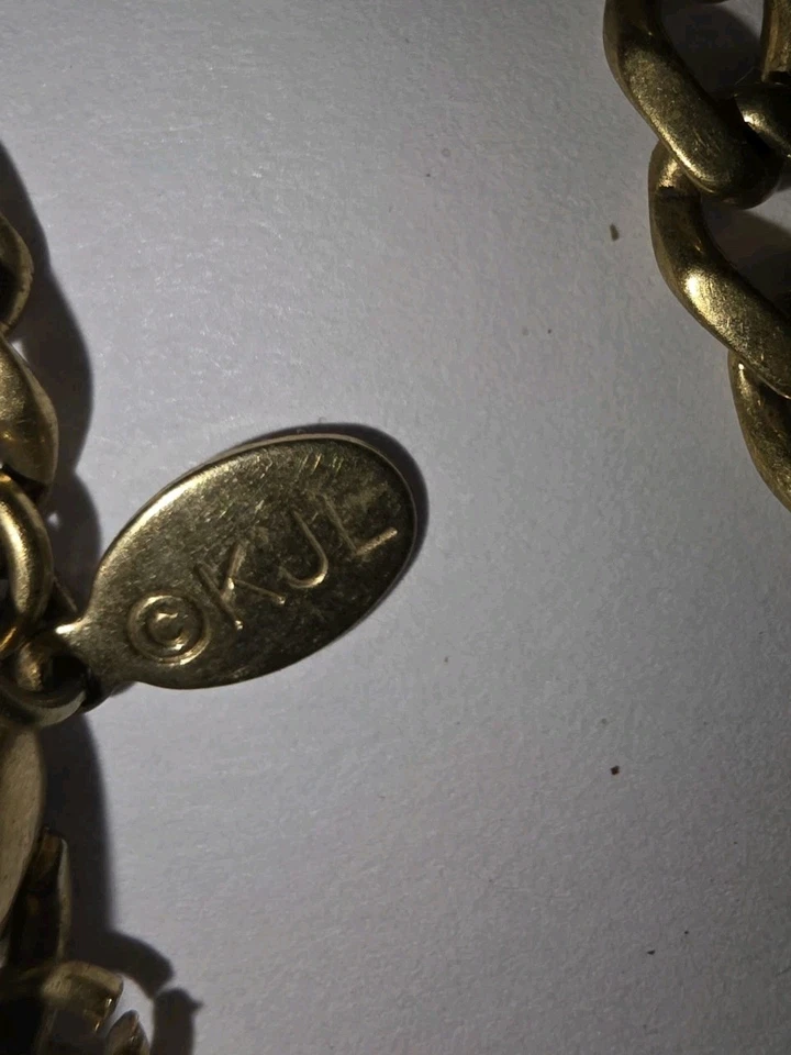 Collar Kenneth Lane Colgante Cristal Arco Iris Místico Tono Dorado KJL Foto 3 de 4