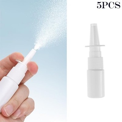 5PCS 10ml/0.35 oz Small Empty Nasal Spray Bottles for Nose Refill Mist