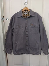 Carhartt Shacket Shirt Jac Men's 100590 039 Medium Gray EUC
