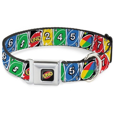 Dog Collar MGMB-UNO Game Logo Full Color Black/Red/Yellow UNO Cards  (US IMPORT)