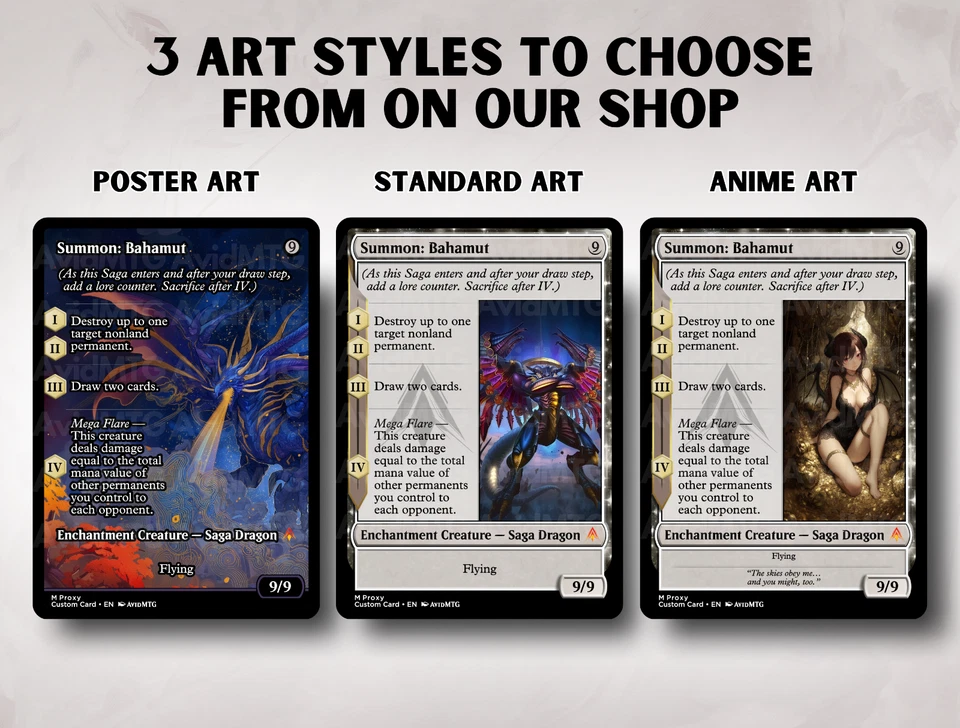 Summon: Bahamut - Standard Art - Final Fantasy Custom Magic: The Gathering Card - Image 2 of 4