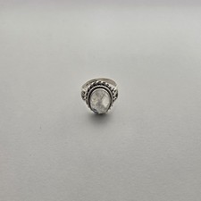 Sterling Silver 925 Moonstone Ring Size 9