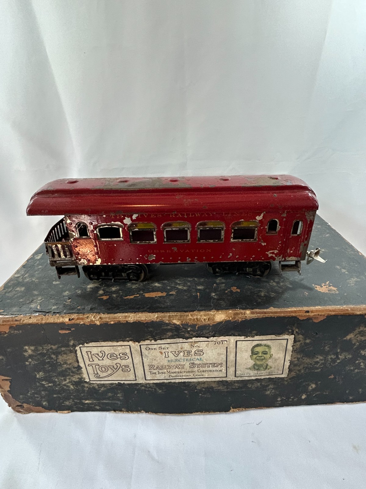 Ives 701 Train Set 3242 Loco + 184 185 186 Cars w/ Transformer Box 1922  Works