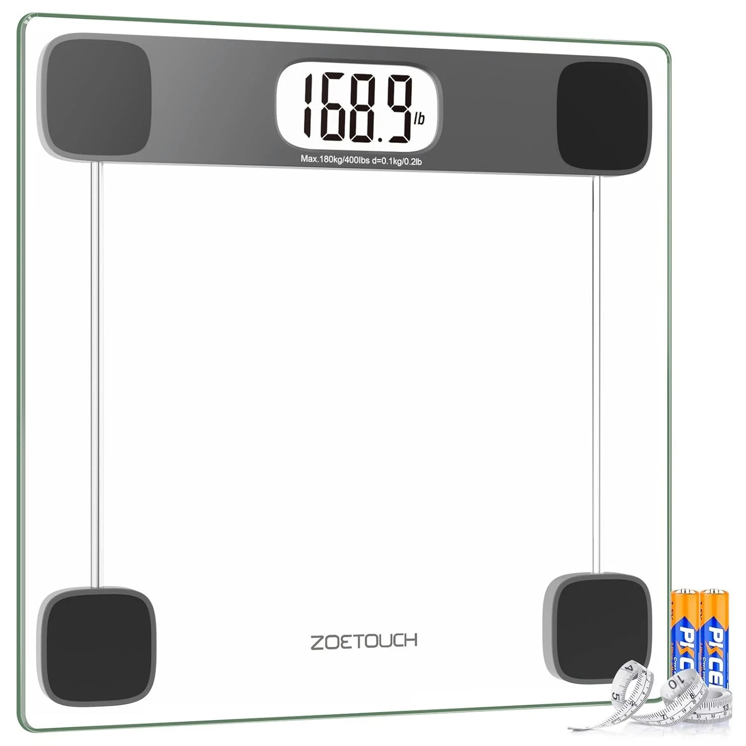 Scale for Body Weight Digital Bathroom Accurate Weighing Transparent