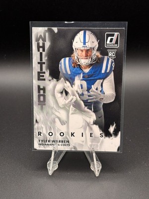 Tyler Warren - 2025 Panini Donruss White Hot Rookies - Indianapolis Colts
