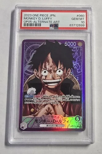 One Piece TCG Monkey D. Luffy Alt Art Leader OP05-060 PSA 10 Japanese