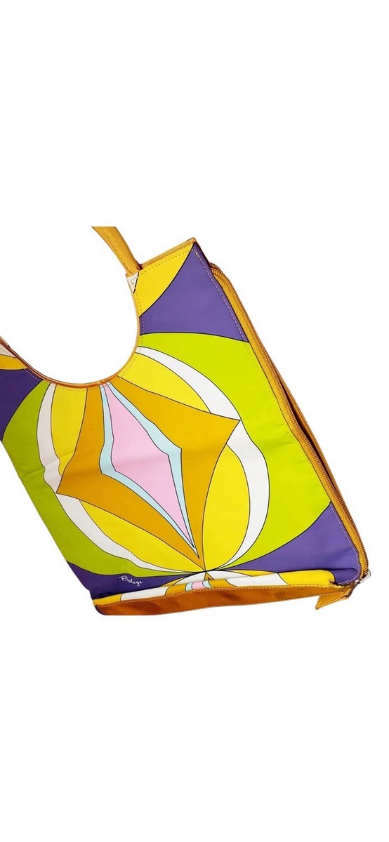 70's Inspired Psychedelic Biolage Waterproof Sideways Zip Tote Bag View 2
