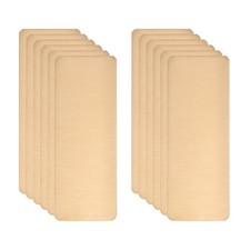 10pcs Metal Business Card 3x1.2x0.02 Inch Engraving Card Adhesive Copper Tone