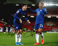 Chelsea FC Reece James Mason Mount Autographed Signed 8x10 Photo COA #1