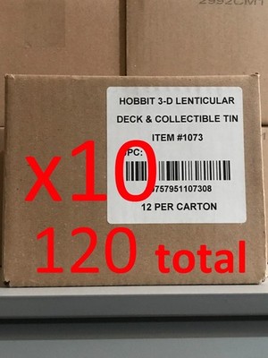 x10 Case Lot The Hobbit 3D Playing Cards Deck in Collectible Tin x120 tins total