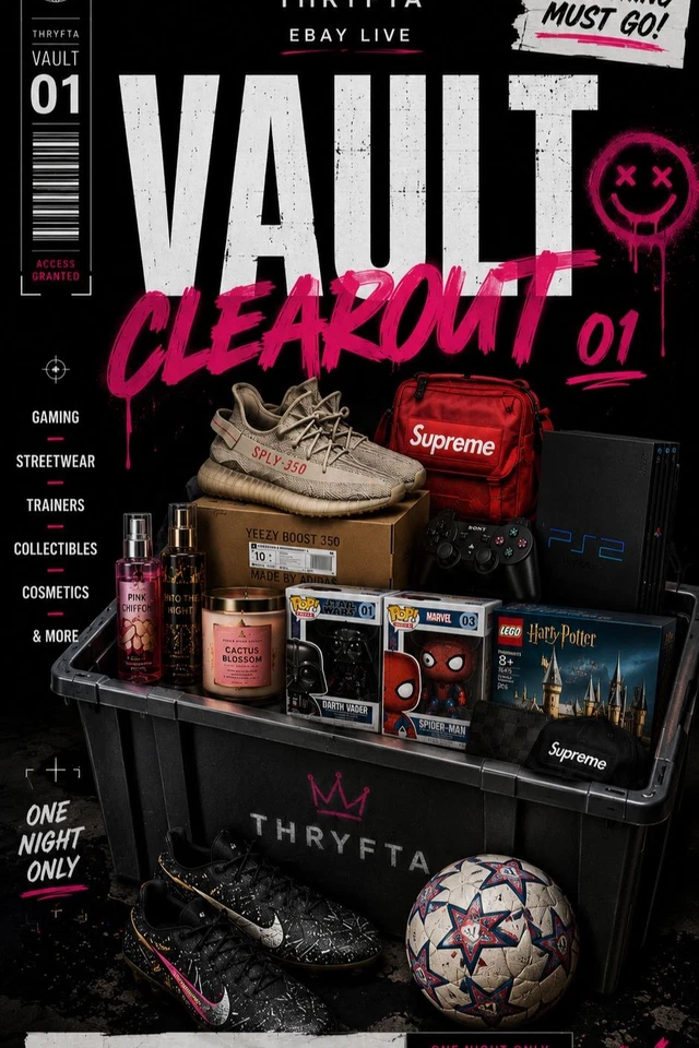 THRYFTA VAULT CLEAROUT. EVERYTHING MUST GO.