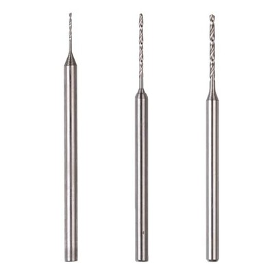PROXXON Small Diameter Drill Set (3 Types) [Drill Diameters: 0.5 0.8 1.0mm Shank