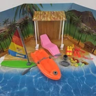 Vintage 1980s Barbie Beach Playset With Accessories Surf Boat Scene Arco