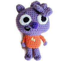 Work It Out Wombat sister, crochet doll, 6" amigurumi, stuffed animal