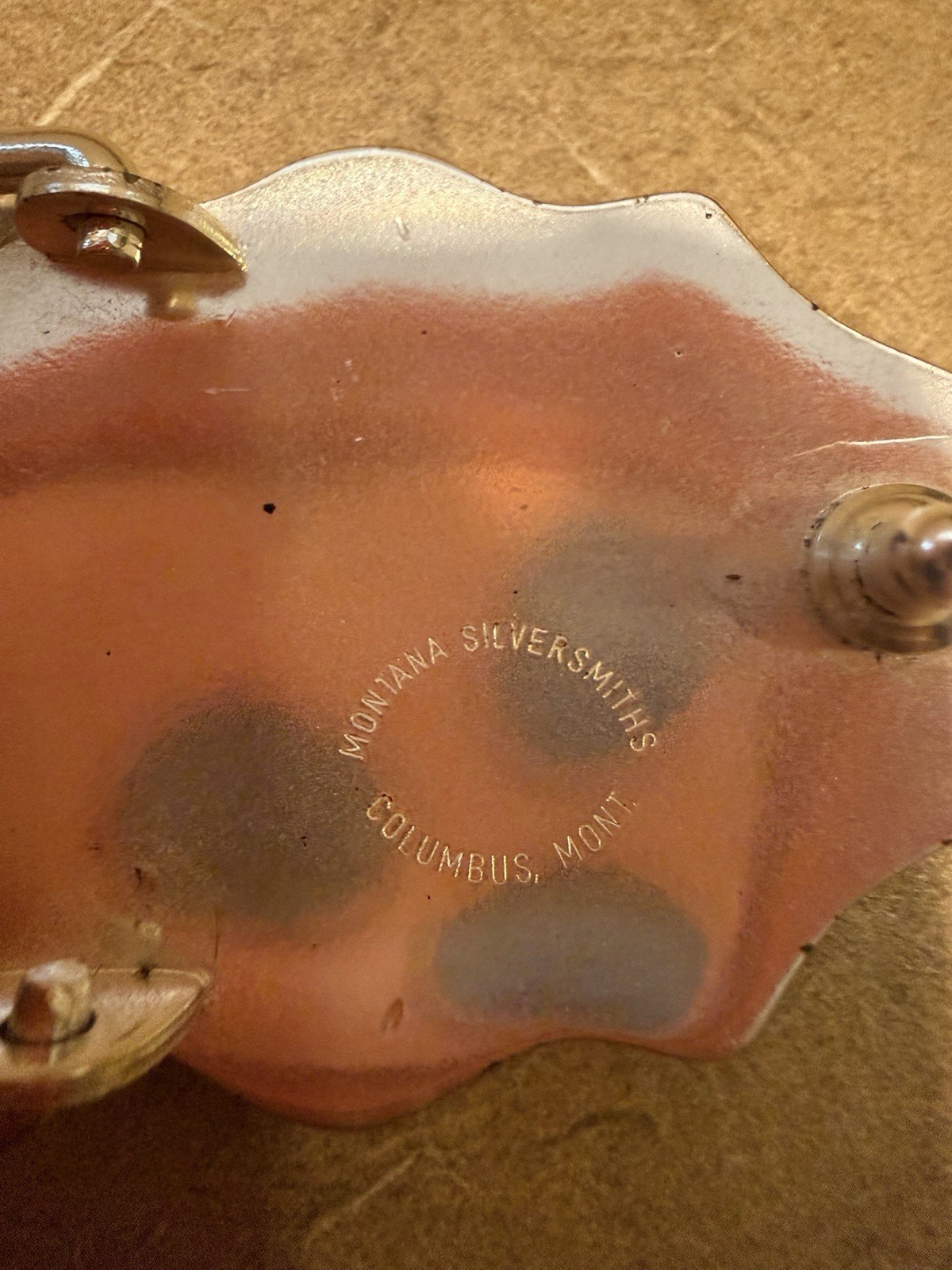 Montana Silversmiths Silver Plated Star Scroll Gold Color Womens Belt Buckle