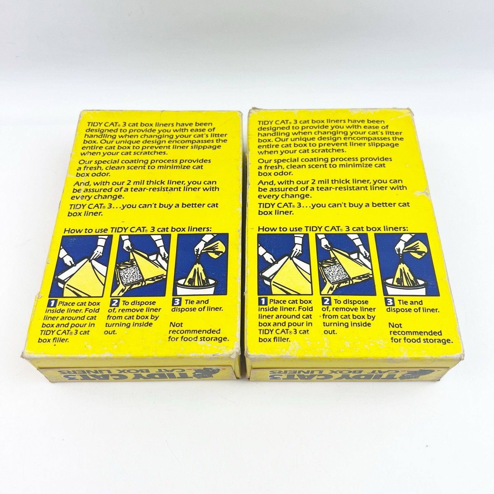 TWO Purina Tidy Cats Litter Box Liners Tear Resistant 4 ea New Box Wear Open