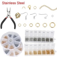 Jewelry Making Kit Set Box Open Jump Rings Lobster Clasps Earring Hooks Bracelet
