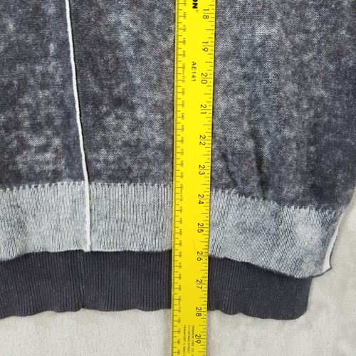 Sundance Cece Sweater Women M Gray 100% Cotton Painted Relaxed V Neck Pullover - Picture 6 of 8