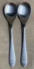 Robert Welch MERIDIAN Satin Oval Soup Spoons 2pcs Stainless Flatware Tableware