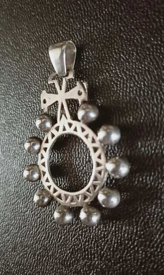 Ancien Dizainier Basque En Argent Massif . - Photo 4/4