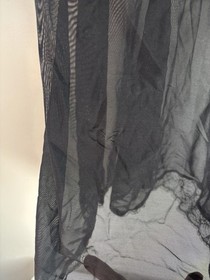 La Perla Studio Black Mesh Lace Chemise 36 D V-Neck Adjustable Strap