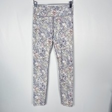 Athleta Girl XLarge 14 Splatter Print Chit Chat Tight Leggings Purple Blue White