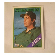 Topps 1988 Eric Plunk #173 Oakland Athletics Baseball Card MLB