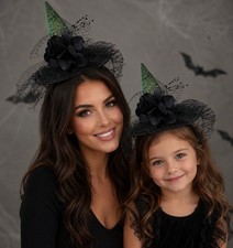 Adult Teen or Child Halloween Costume Accessory Witch Hat Headband One Size