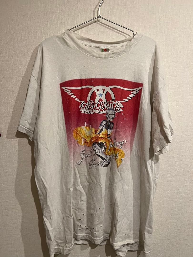 AeroSmith Vintage Band T-Shirt Distressed Graphic Unisex 80s Rock