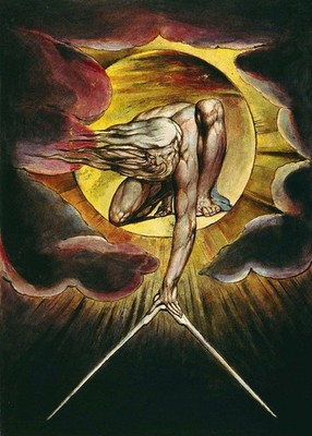 The Ancient of Days William Blake Poster Druck gerahmt Leinwand Wandbild