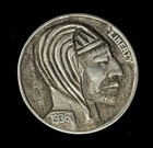 Hobo Nickel 5c 1936 Signed JH On Buffalo Nickel