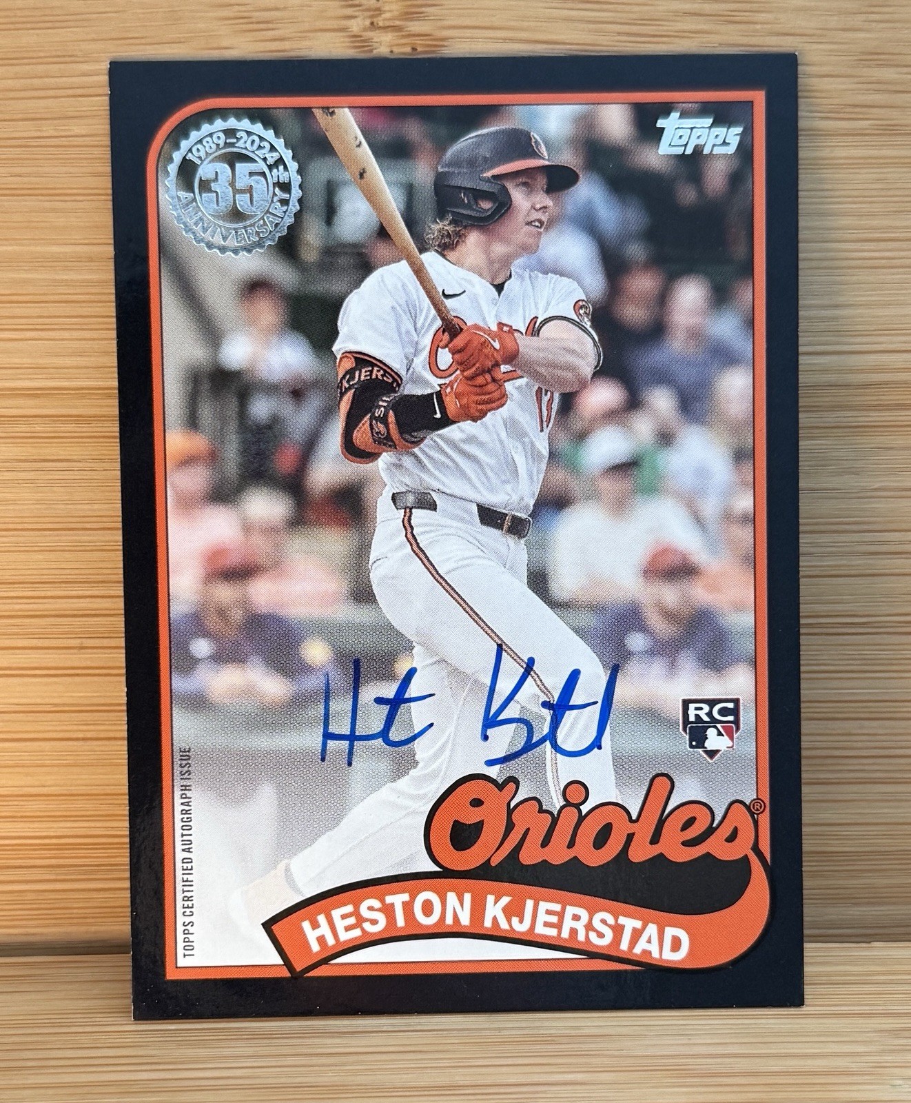 2024 Topps Update Heston Kjerstad 1989 Topps RC Rookie Auto Black /199