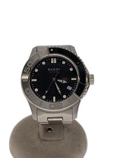 GUCCI Chronograph Stainless Steel 49mm Black Dial Wristwatch #2nW7296