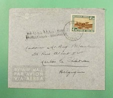DR WHO 1938 BELGIAN CONGO FIRST FLIGHT? TO BELGIUM R35495