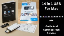 14-in-1 Mac Bootable USB Flash Drive 128GB w/ Guide Tech Support Installer