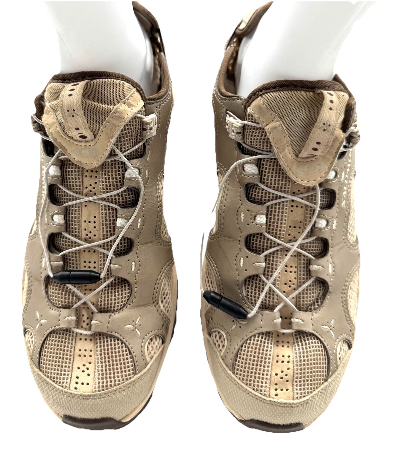 Scarpe da trekking donna taglia 10 Salomon rete beige cinturino regolabile spedizione gratuita