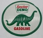 Sinclair Dino Gasoline Metal Sign Round Green & White Retro Vintage Style