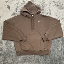 Alo Yoga Accolade Womens Hoodie Pullover Sweatshirt Espresso Brown Size XSmall