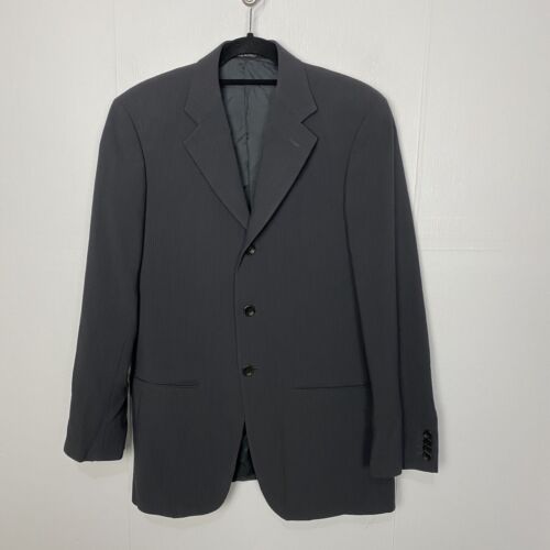 Blazer veste blazer en laine grise Armani Collections sur mesure Saks Fifth Avenue taille 38R. - Photo 1 sur 14