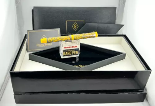 Conway Stewart Chatsworth HENRY SIMPOLE STERLING SILVER YELLOW Fountain Pen 1/4