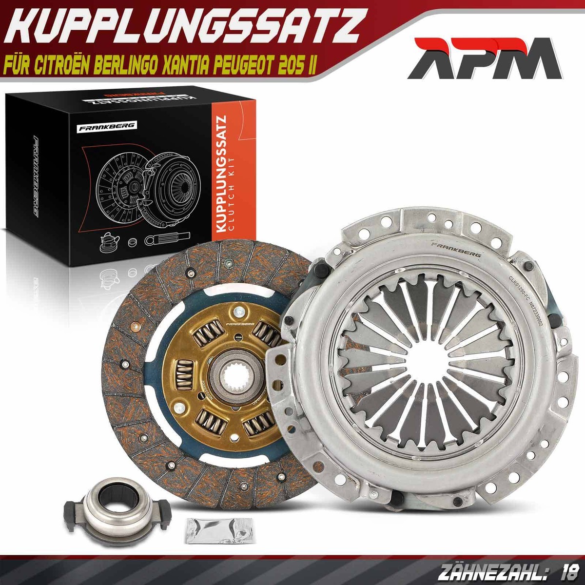 Kupplungssatz für Citroën Berlingo BX Xantia Peugeot 205 II 309 II