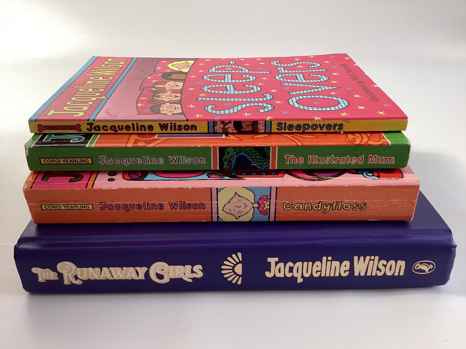 X4 Jacqueline Wilson Books Book Bundle The Runaway Girls Candyfloss