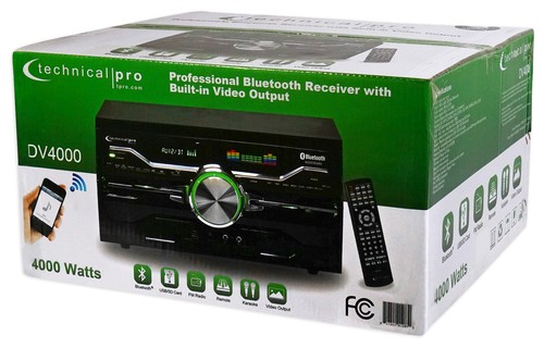 DV4000 4000w Home Theater DVD Receiver+(4) 6.5" Black Ceiling Speakers - Picture 6 of 12