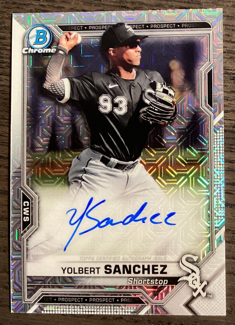 2021 Bowman Chrome Yolbert Sanchez #BCMA-YS Mega Box Auto! White Sox! #6318