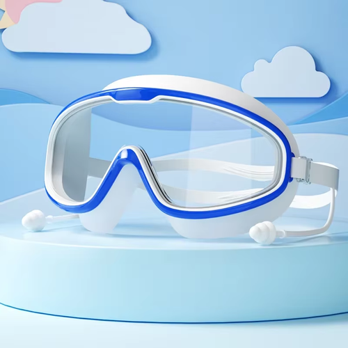 Gafas de Natación Gafas de Silicona Marco Grande con Tapones para los Oídos Profesional Antiniebla - Imagen 14 de 14