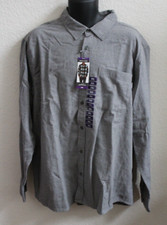 Eddie Bauer   Men's Bristol Flannel   Shirt   Color Heather Grey   Size XXL