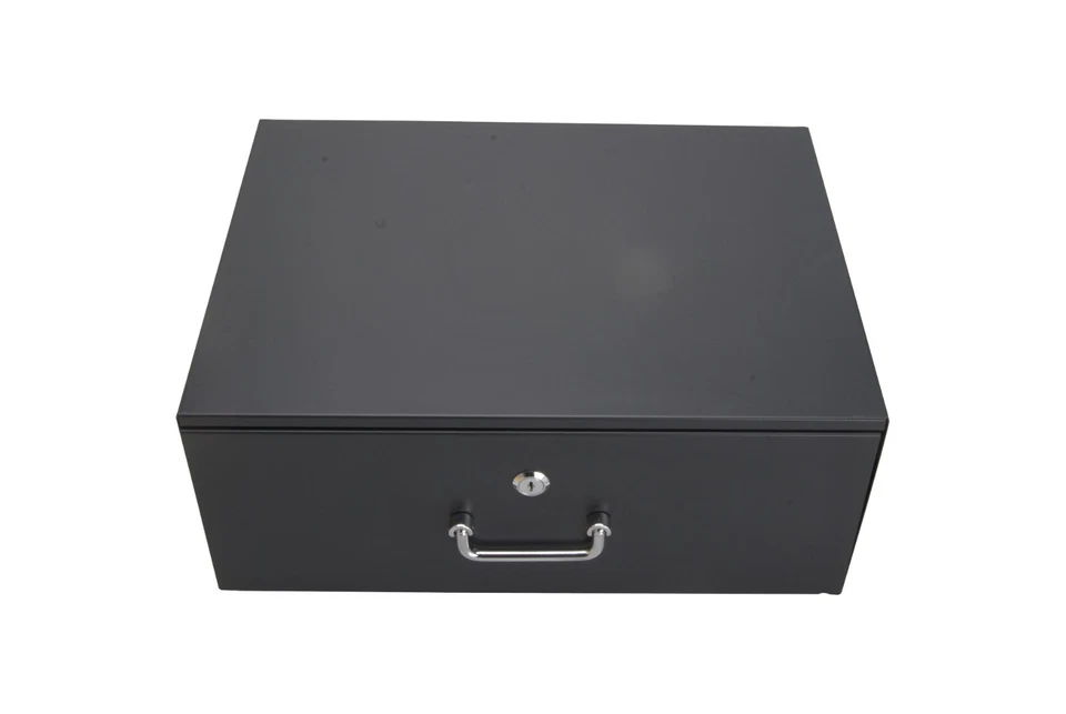 4U 19" Server Drawer Case Rack Mount with Lock for IT/Audio/DJ Equipment Storage - Image 3 of 4
