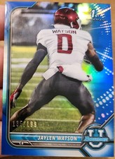 JAYLEN WATSON 2021-22 BOWMAN UNIVERSITY 1ST CHROME RC BLUE REFRACTOR 135/199